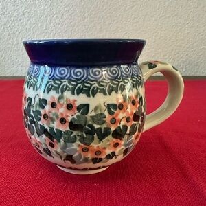 Polish Pottery Boleslawiec Poland Unikat Ceramic Bubble Mug 12oz